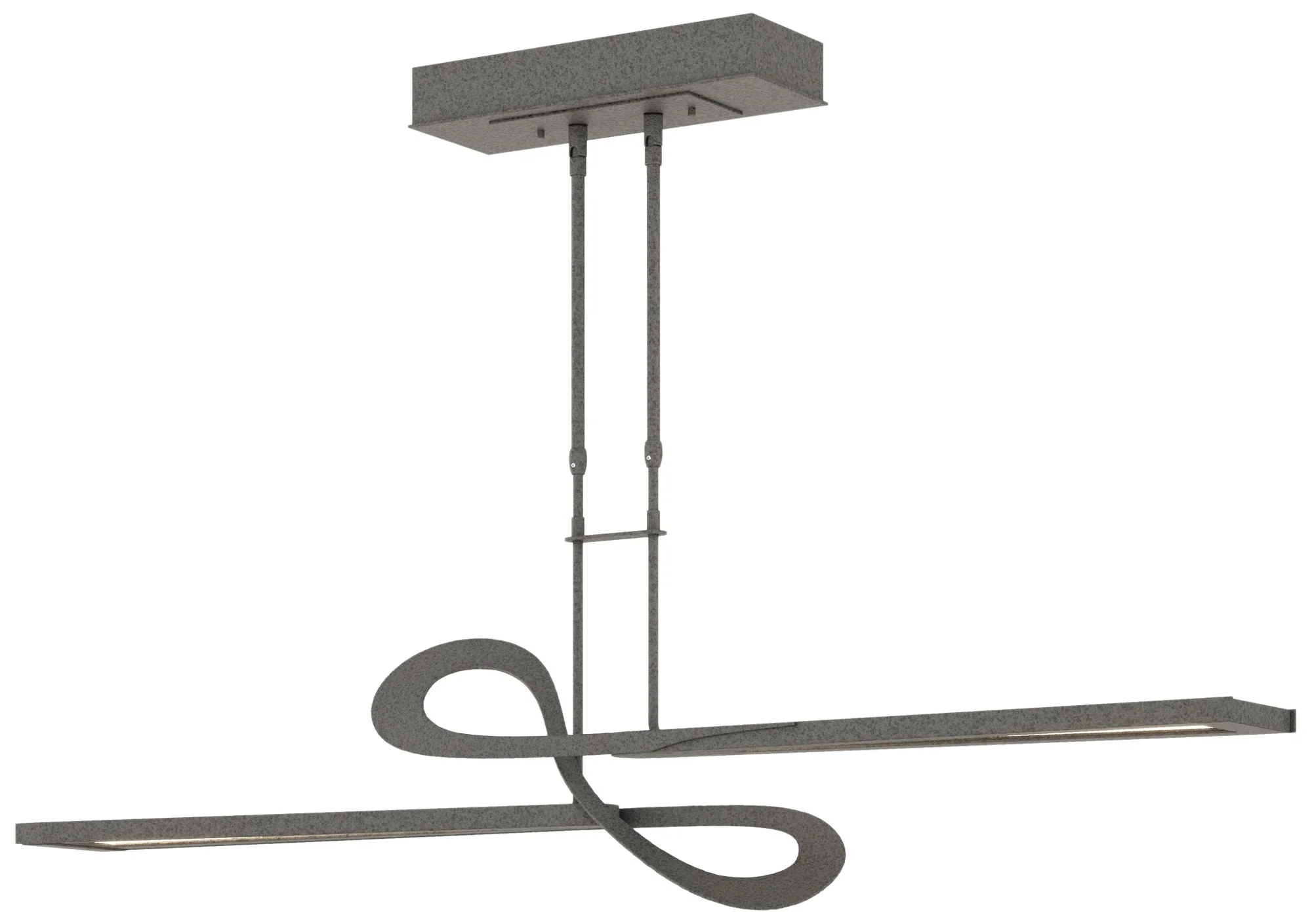 Switchback 49.8" Wide Natural Iron LED Pendant - Image 1