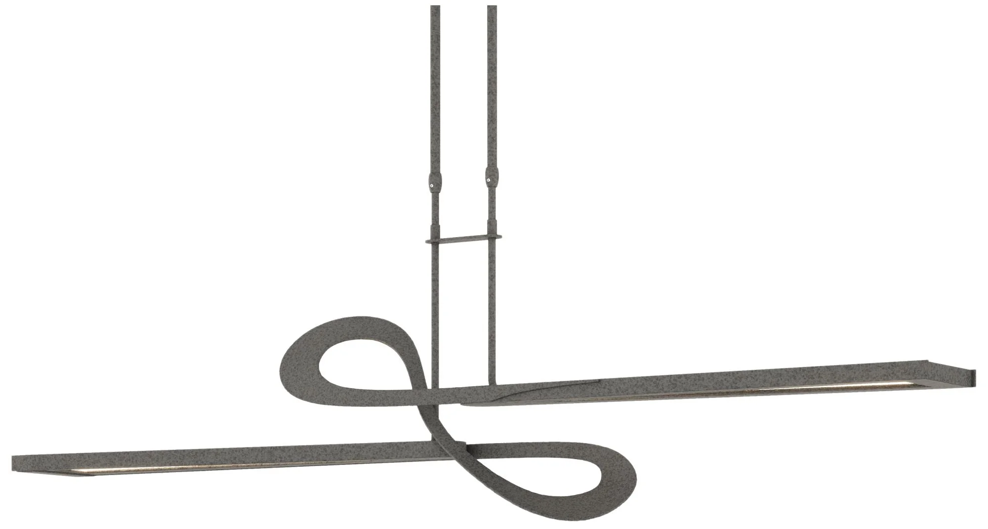 Switchback 49.8" Wide Natural Iron Long LED Pendant - Image 1