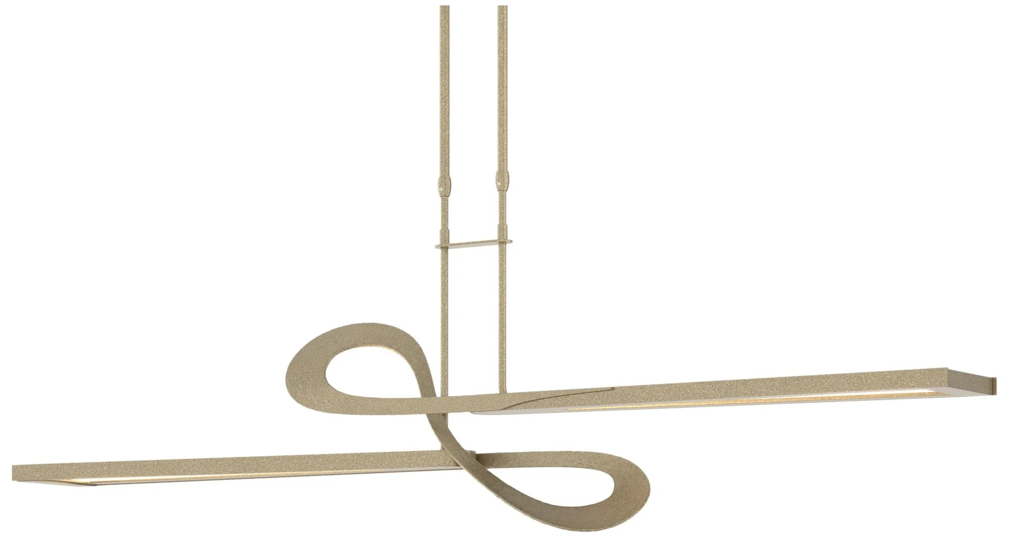 Switchback 49.8" Wide Soft Gold Long LED Pendant - Image 1
