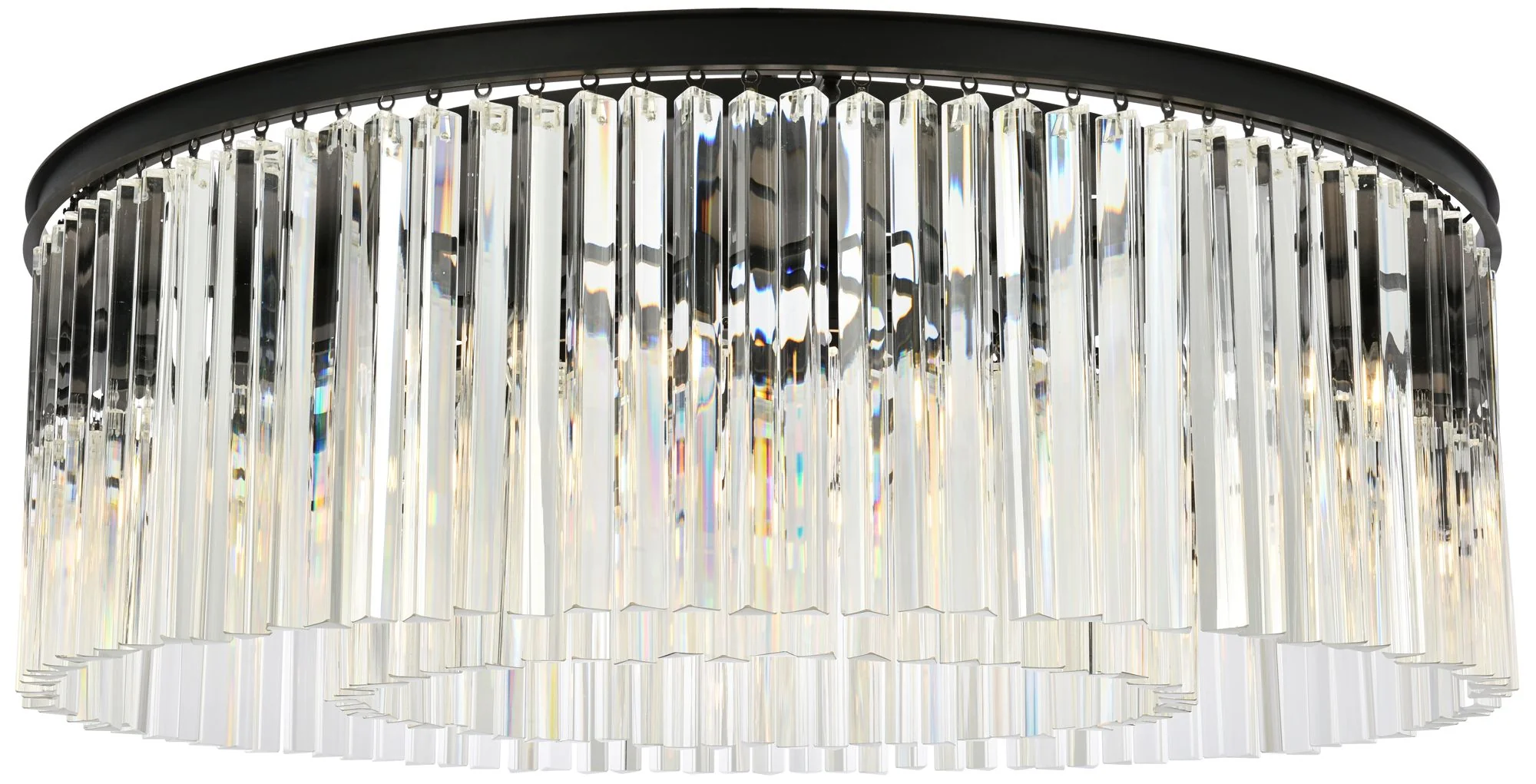 Sydney 10 Lt Matte Black Flush Mount Clear - Image 2