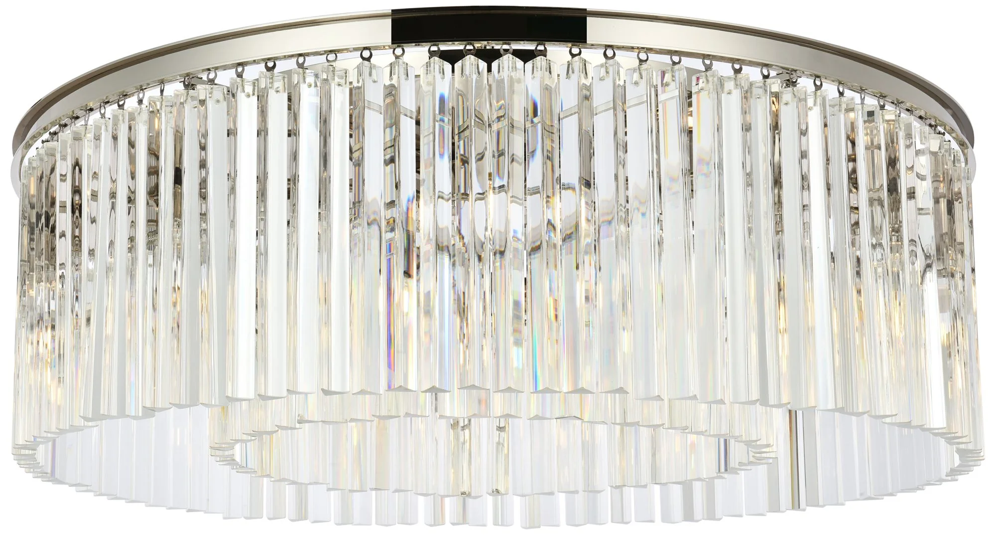 Sydney 10 Lt Polished Nickel Flush Mount Clear - Image 2