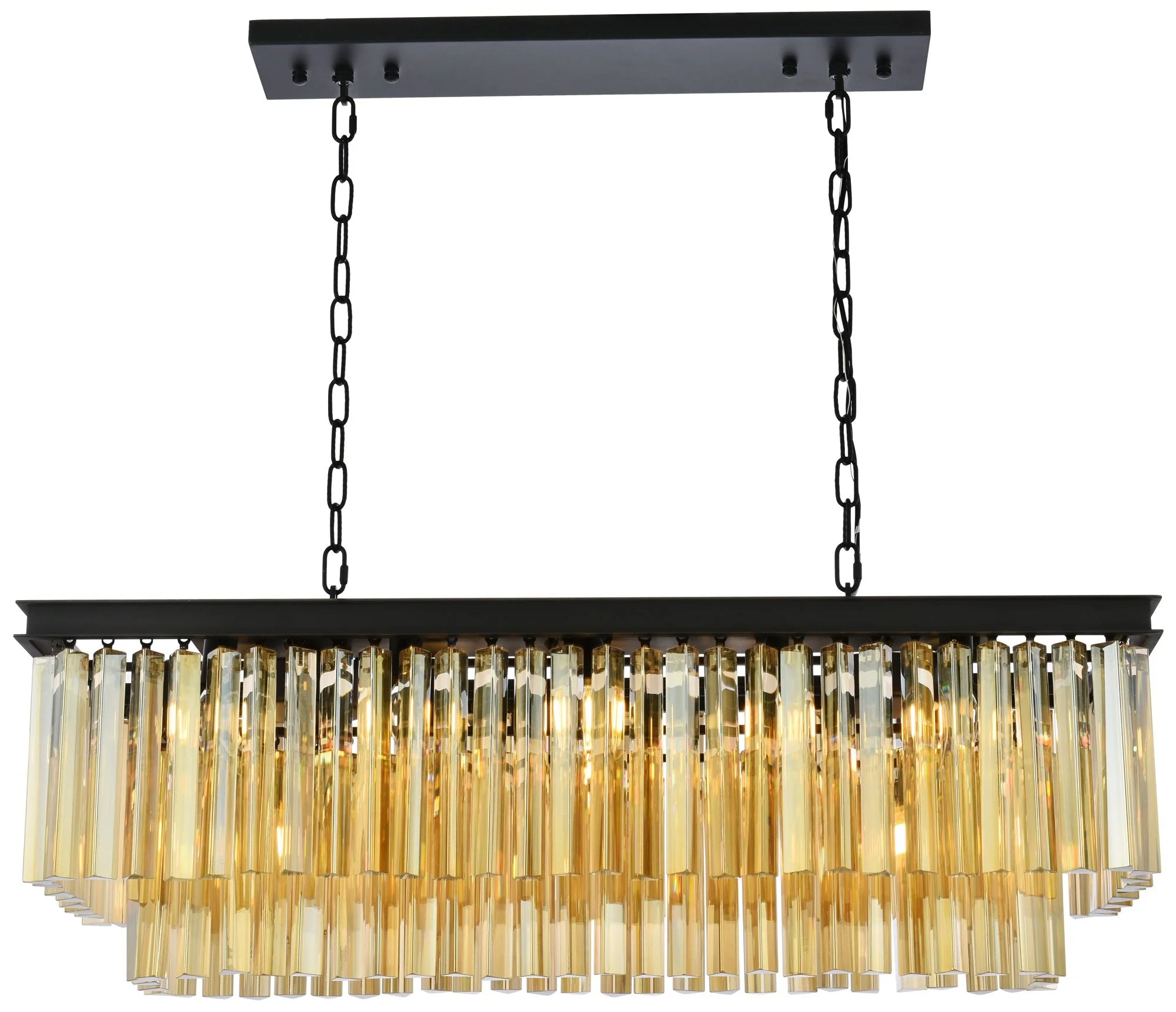 Sydney 12 Lt Matte Black Chandelier - Image 1