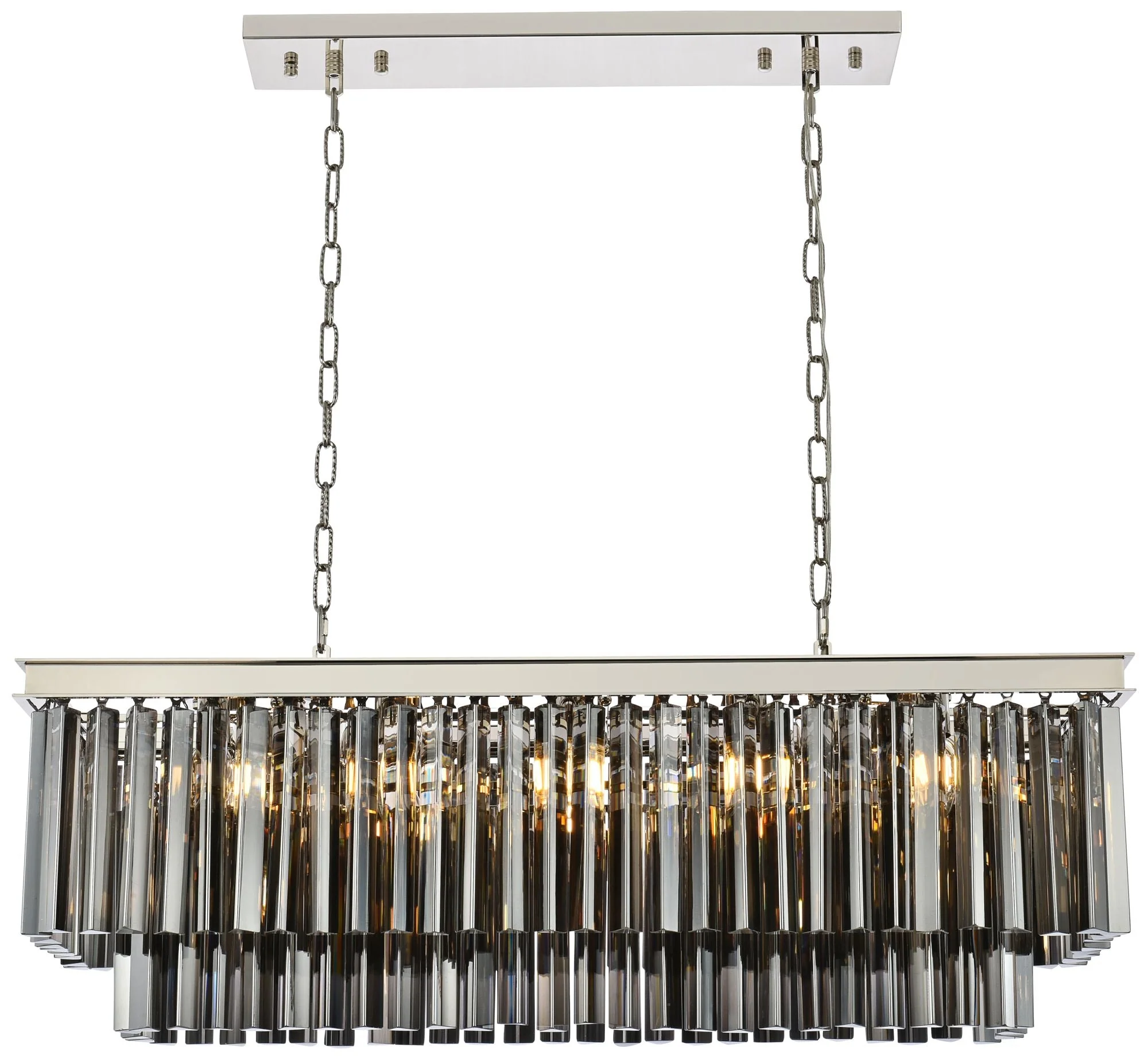 Sydney 40" Wide Polished Nickel 12-Light Linear Chandelier - Image 2