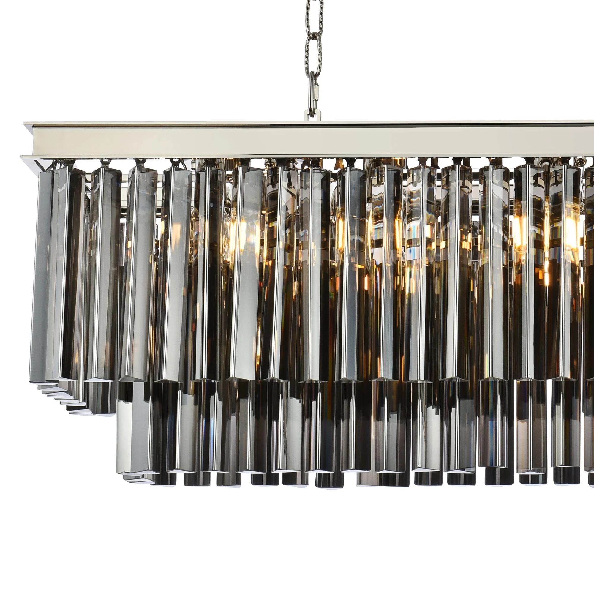Sydney 40" Wide Polished Nickel 12-Light Linear Chandelier - Image 3