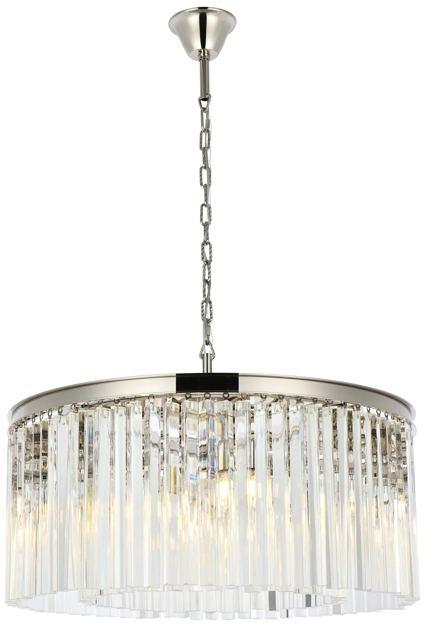 Sydney 8 Lt Polished Nickel Chandelier Clear - Image 1