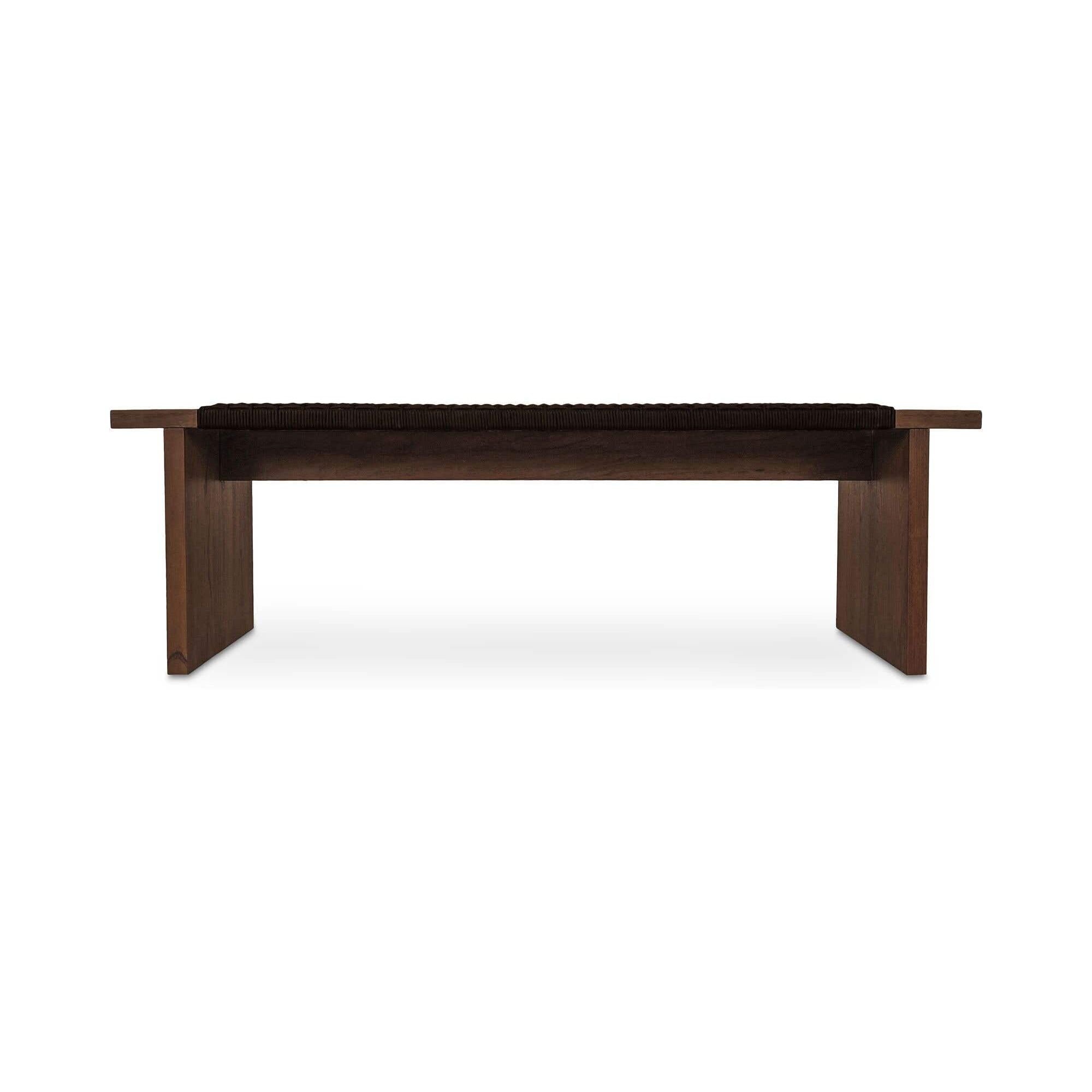 Moe's Home Merritt Outdoor Bench Dark Brown - Image 1