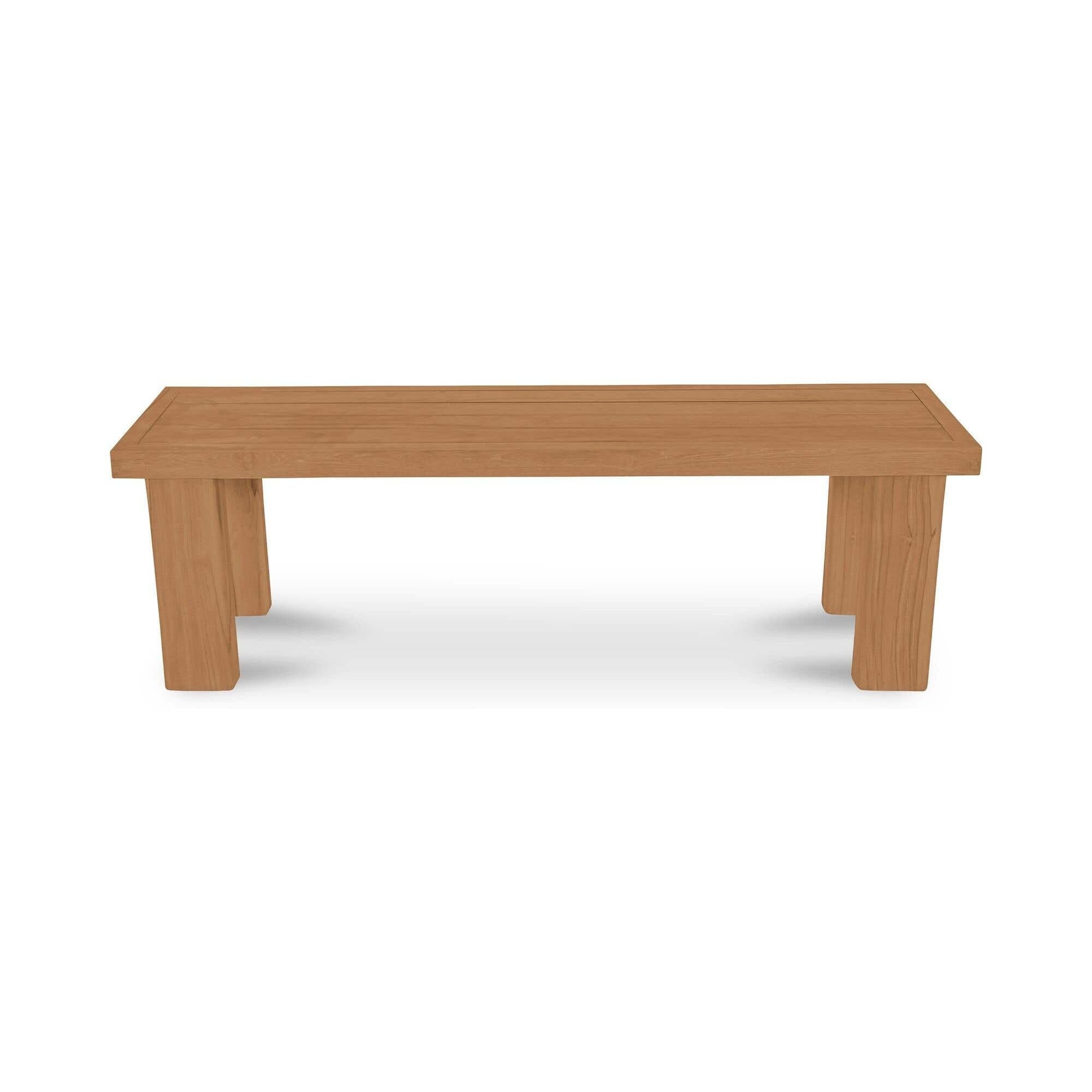 Moe's Home Marina Outdoor Dining Bench Natural - Image 1