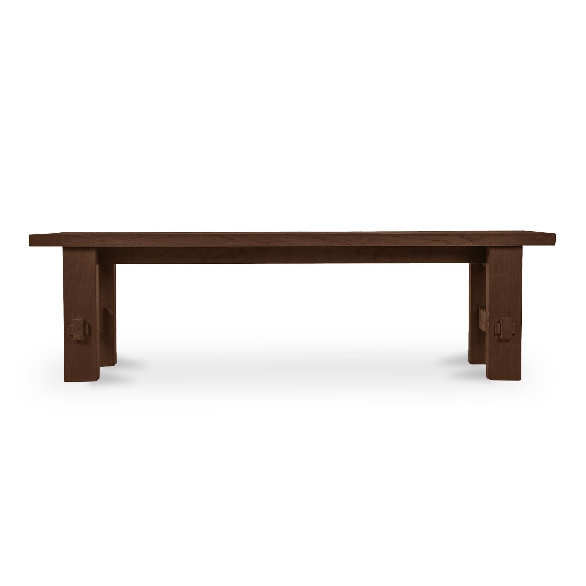Moe’s Home Esmond Outdoor Dining Bench Brown