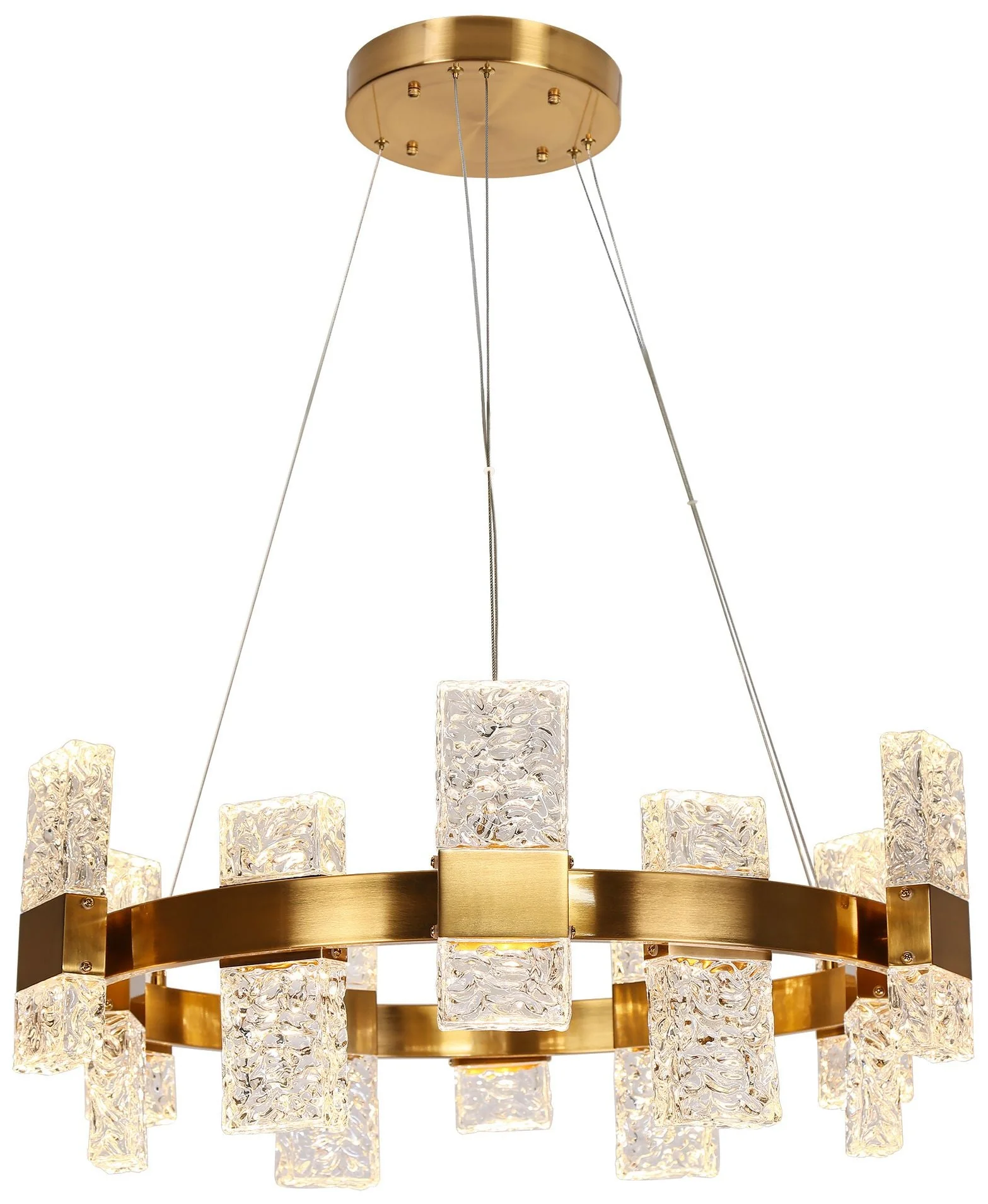 Tadeusz 24-Light LED Glass Drum Chandelier - Image 1