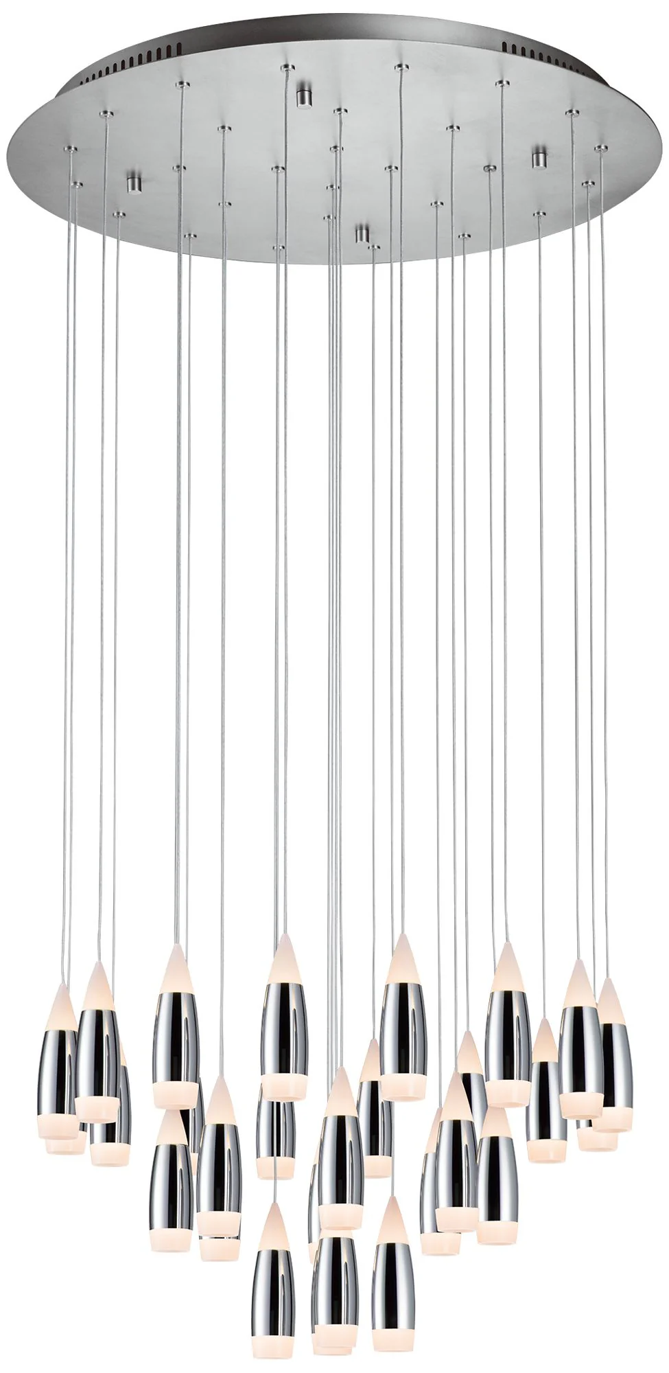 Tear 33.5 inch Chrome Chandelier - Image 1
