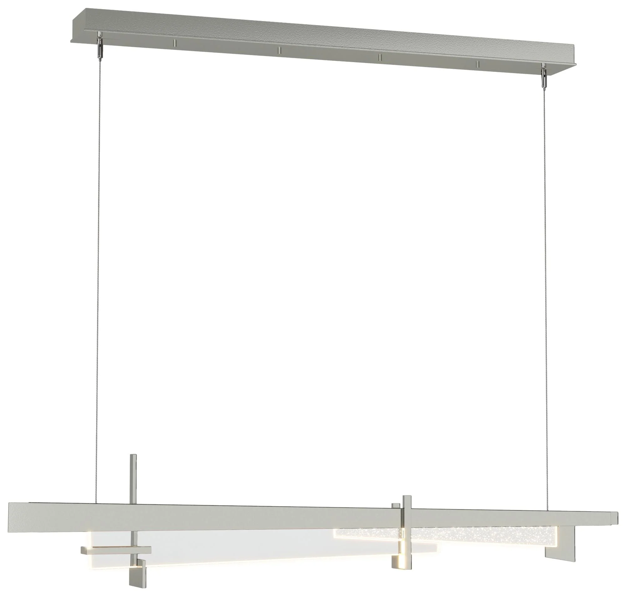Tenon 48" Wide Sterling Standard LED Pendant With Clear Glass Shade - Image 1