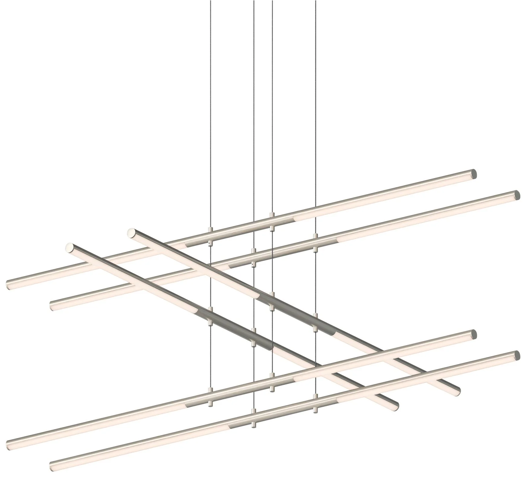 Tik-Tak? 47 1/2"W Nickel Stack 3-Tier 12-Light LED Pendant - Image 1