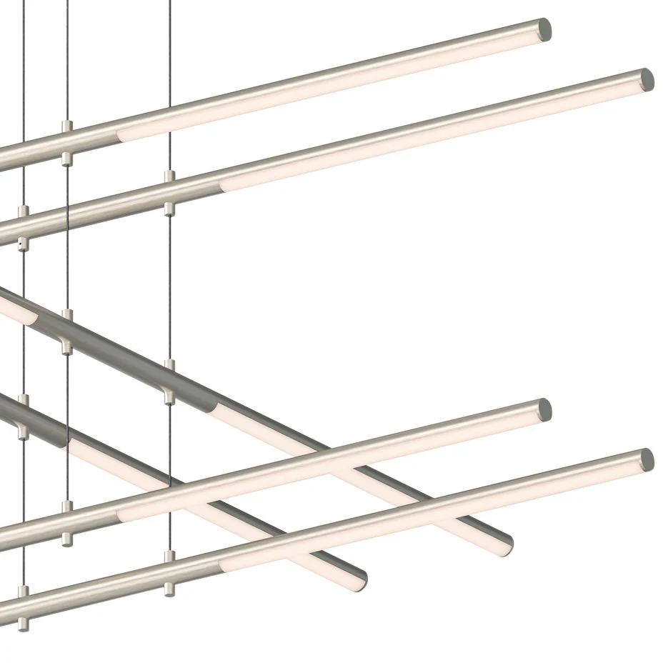 Tik-Tak? 47 1/2"W Nickel Stack 3-Tier 12-Light LED Pendant - Image 2
