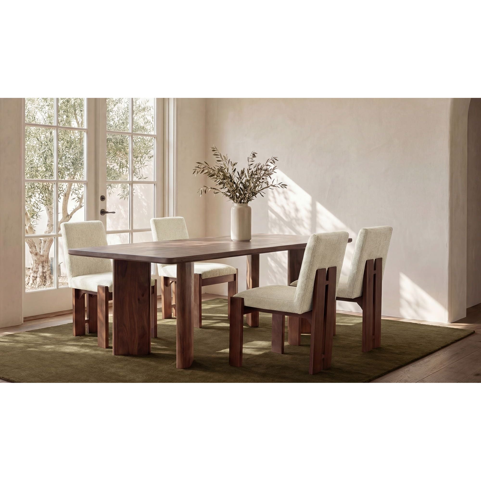 Moe's Home Mia Dining Chair Beige-Set of Two - Image 2