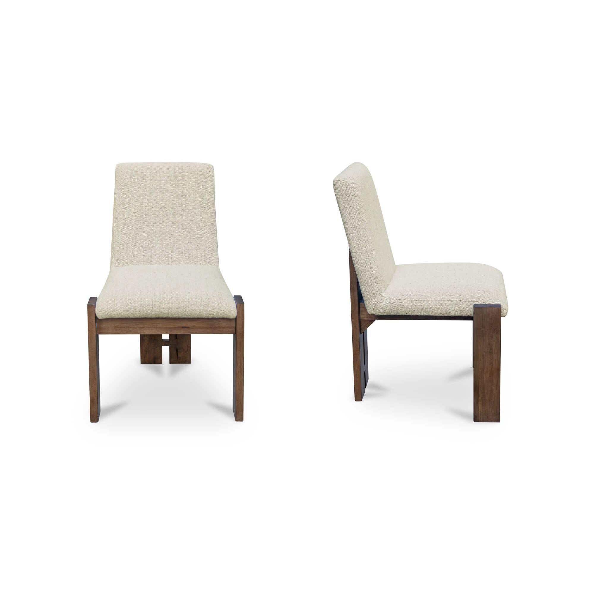 Moe's Home Mia Dining Chair Beige-Set of Two - Image 3