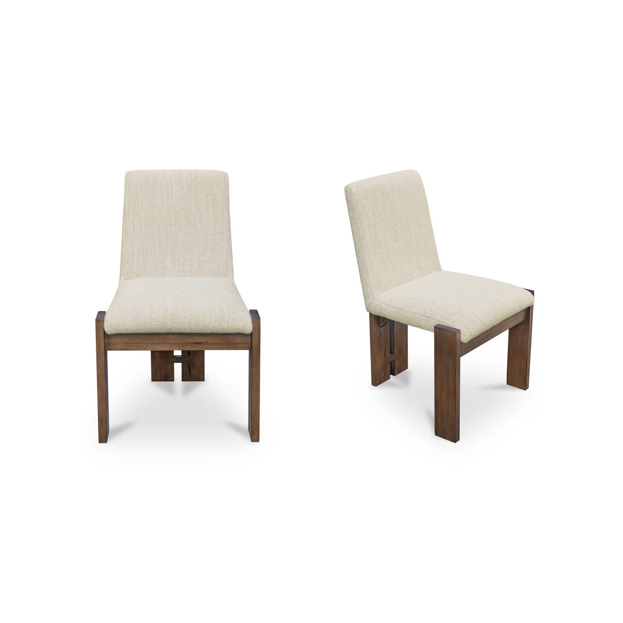 Moe's Home Mia Dining Chair Beige-Set of Two - Image 1