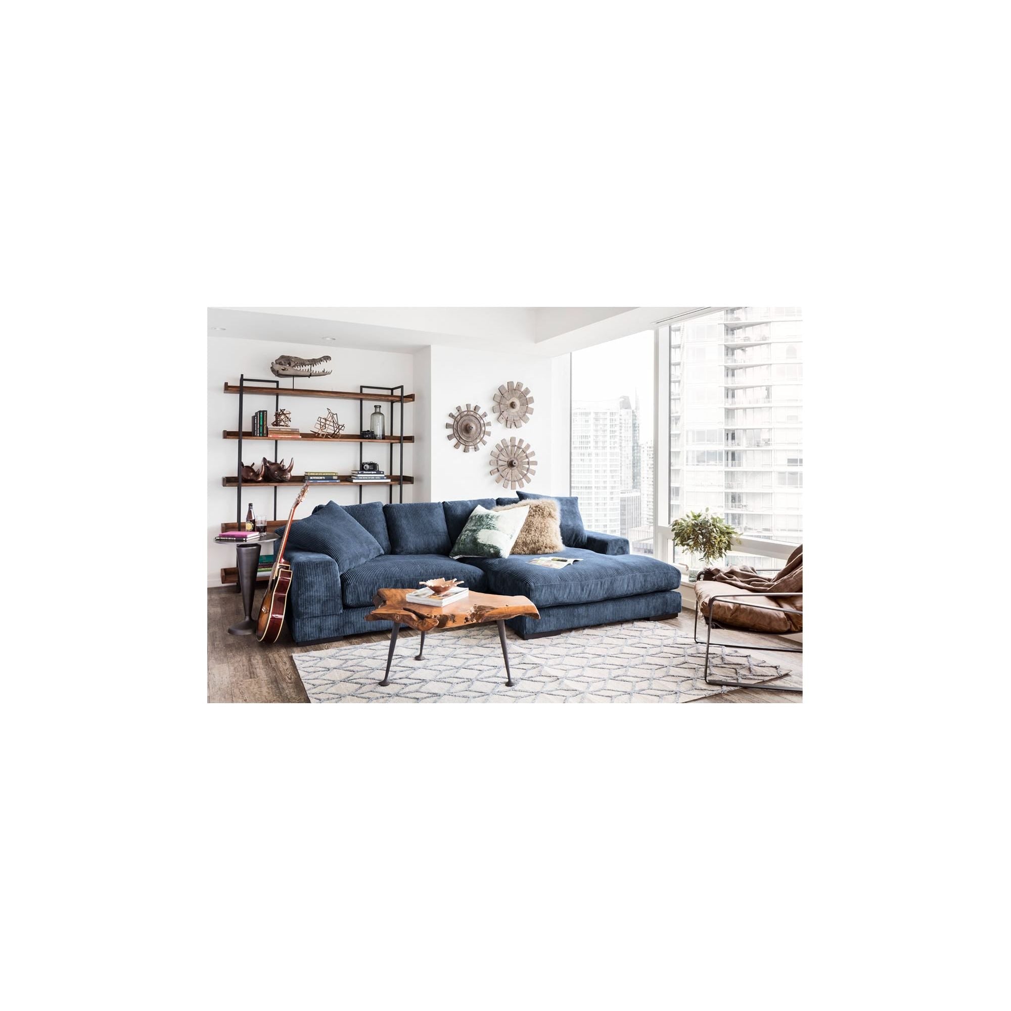 Moe's Home Collection Plunge Navy Sectional - Image 2