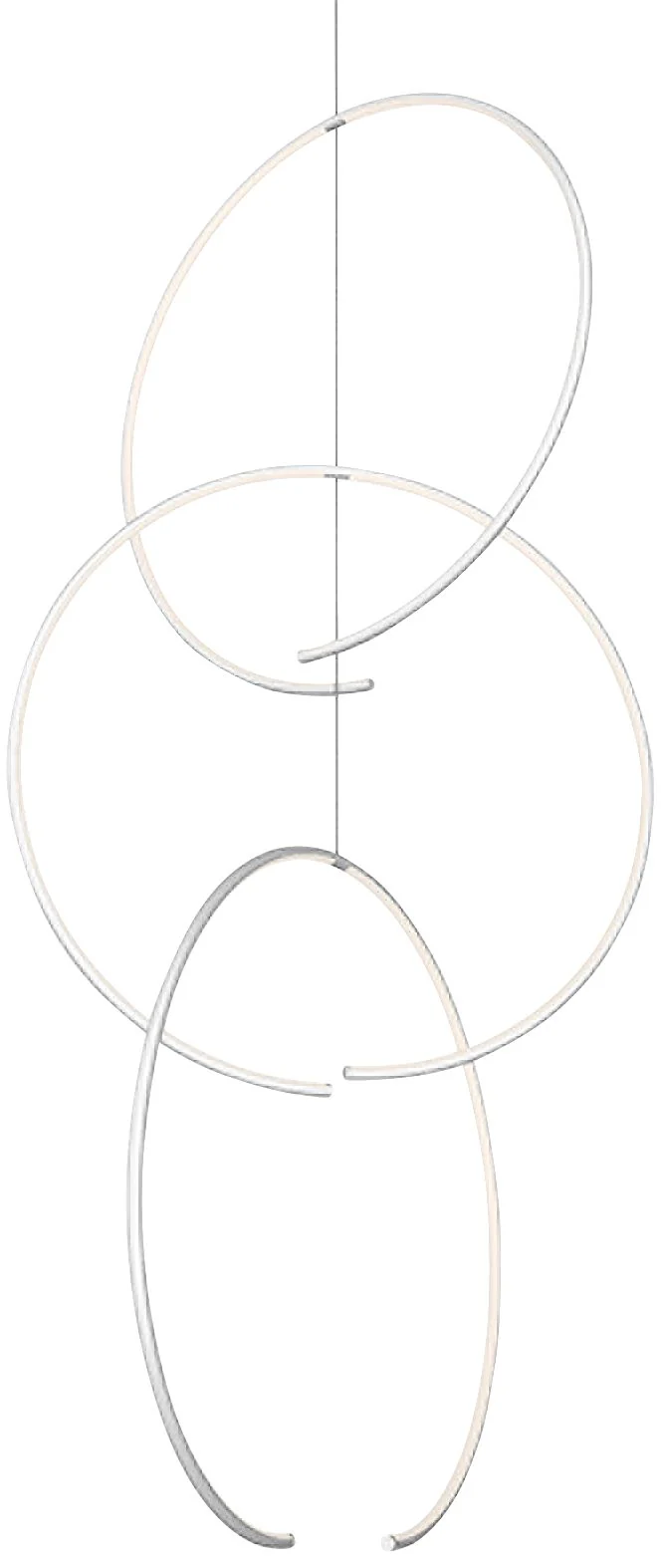 Torc? 24 3/4"W Satin White 3-Ring LED Pendant Light - Image 1
