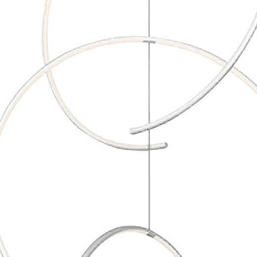 Torc? 24 3/4"W Satin White 3-Ring LED Pendant Light - Image 2