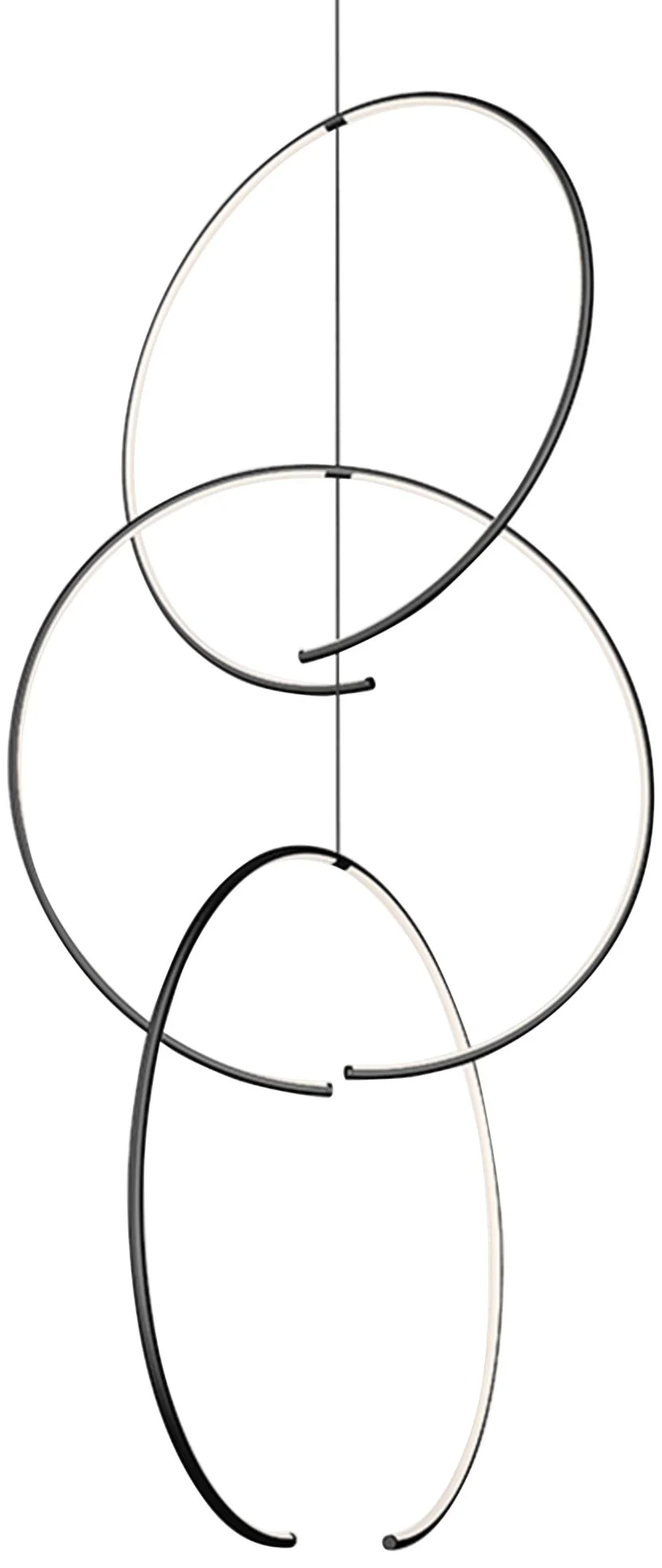 Torc? 24 3/4"W Satin Black 3-Light LED Pendant Light - Image 1