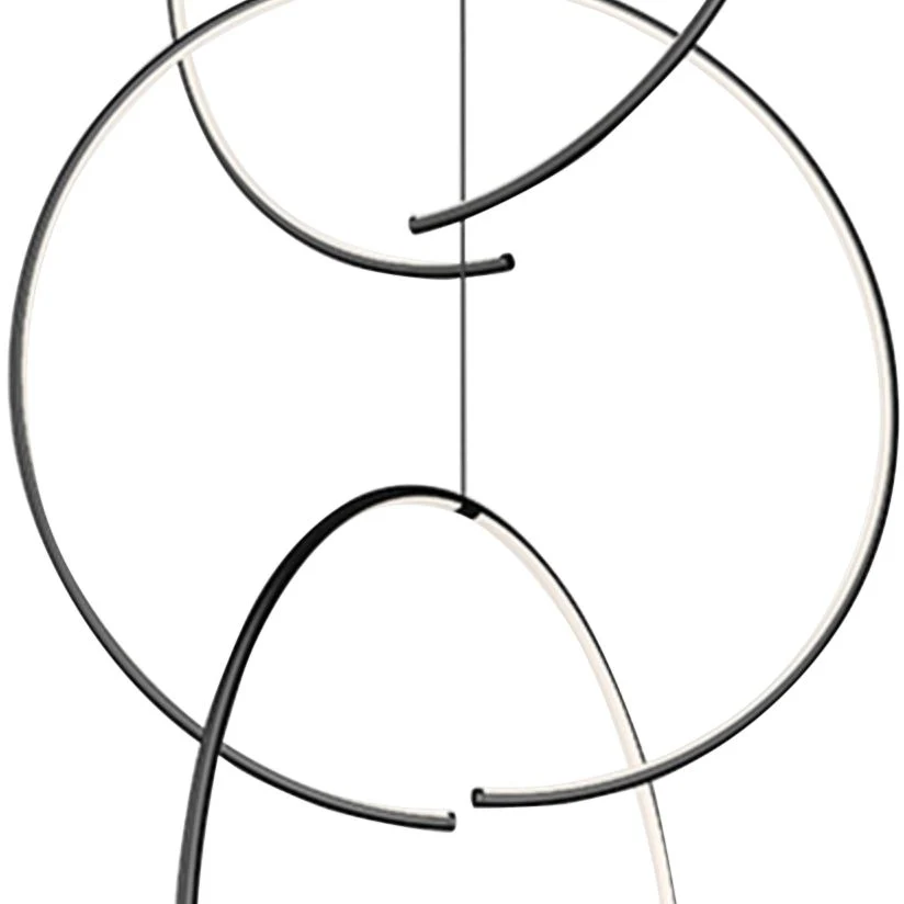 Torc? 24 3/4"W Satin Black 3-Light LED Pendant Light - Image 2