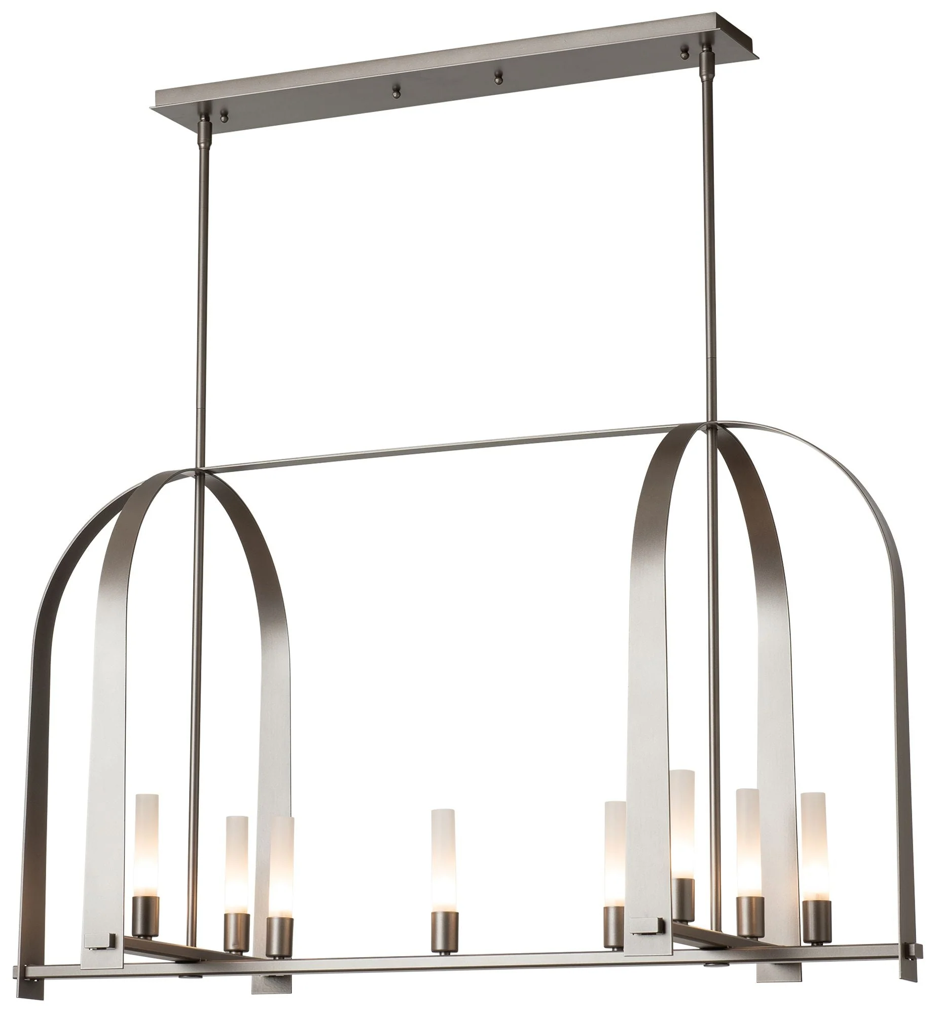 Triomphe 17" Wide 9-Light Dark Smoke Linear Pendant - Image 1