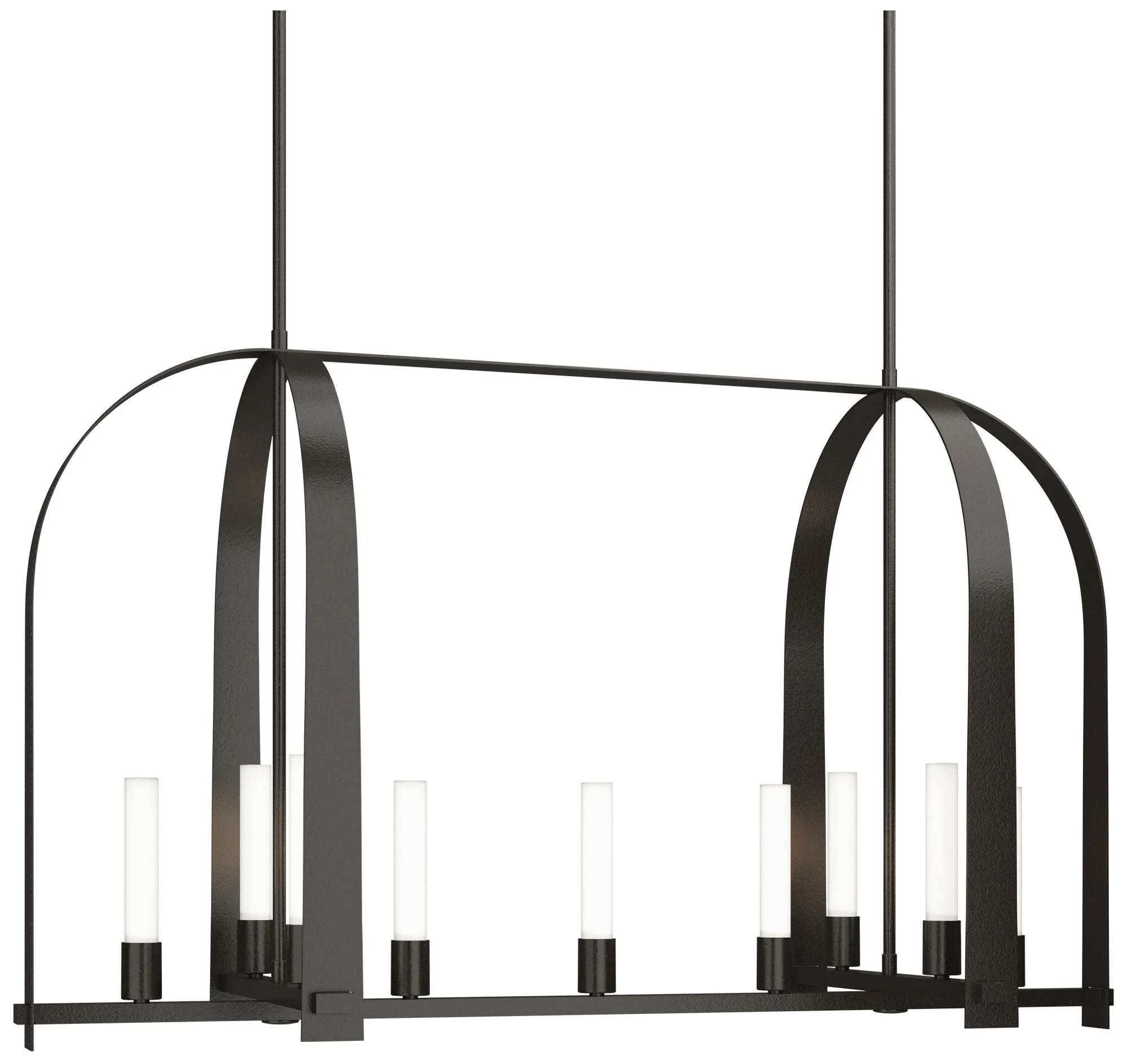 Triomphe 41" Wide 9-Light Oil Rubbed Bronze Linear Pendant w/ Frosted - Image 1