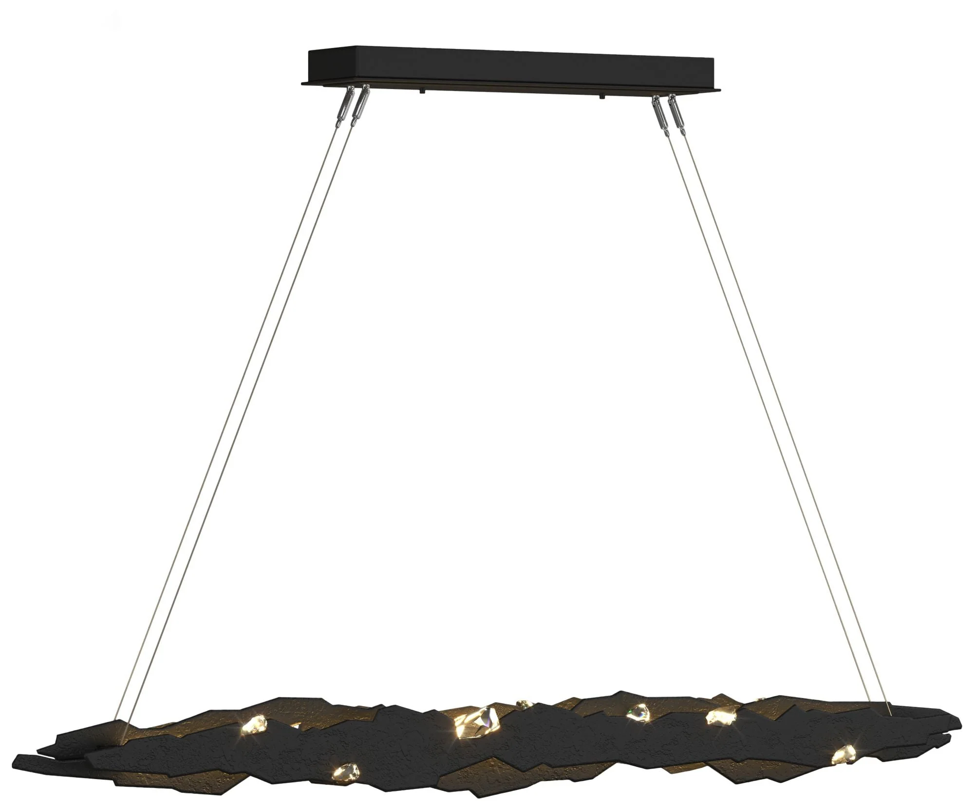 Trove 52.6"W Crystal Accented Black Standard LED Pendant - Image 1