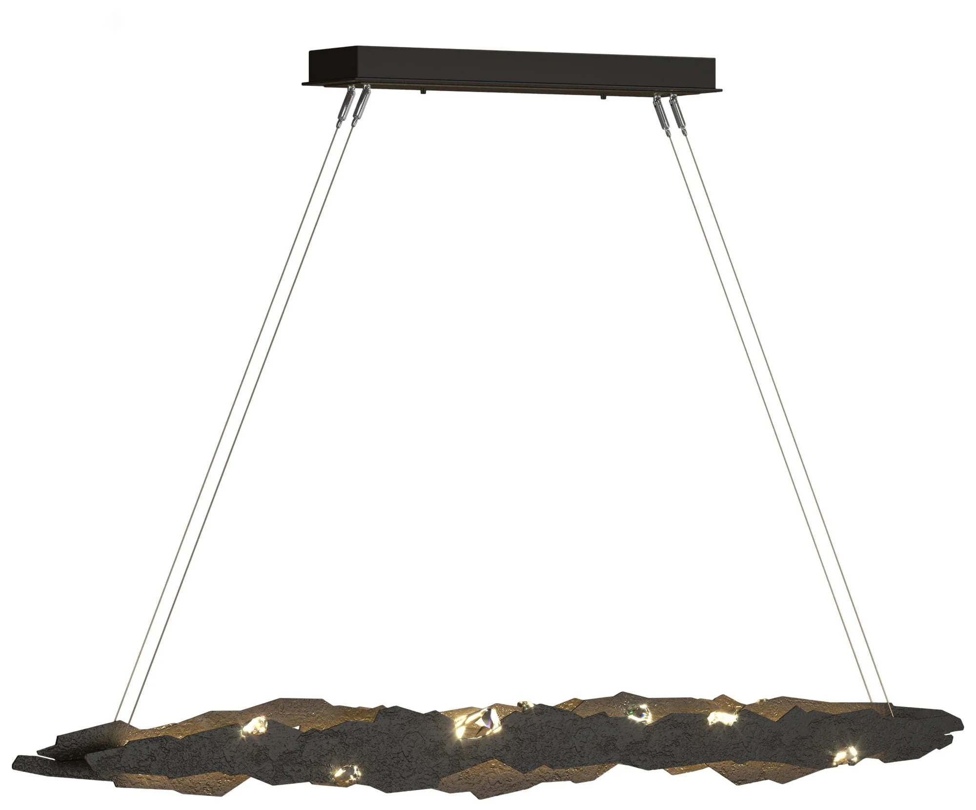 Trove 52.6"W Crystal Accented Oil Rubbed Bronze Standard LED Pendant - Image 1