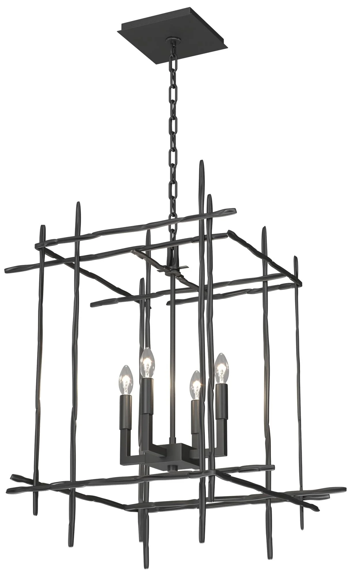 Tura 20" Wide 4-Light Black Medium Chandelier - Image 1