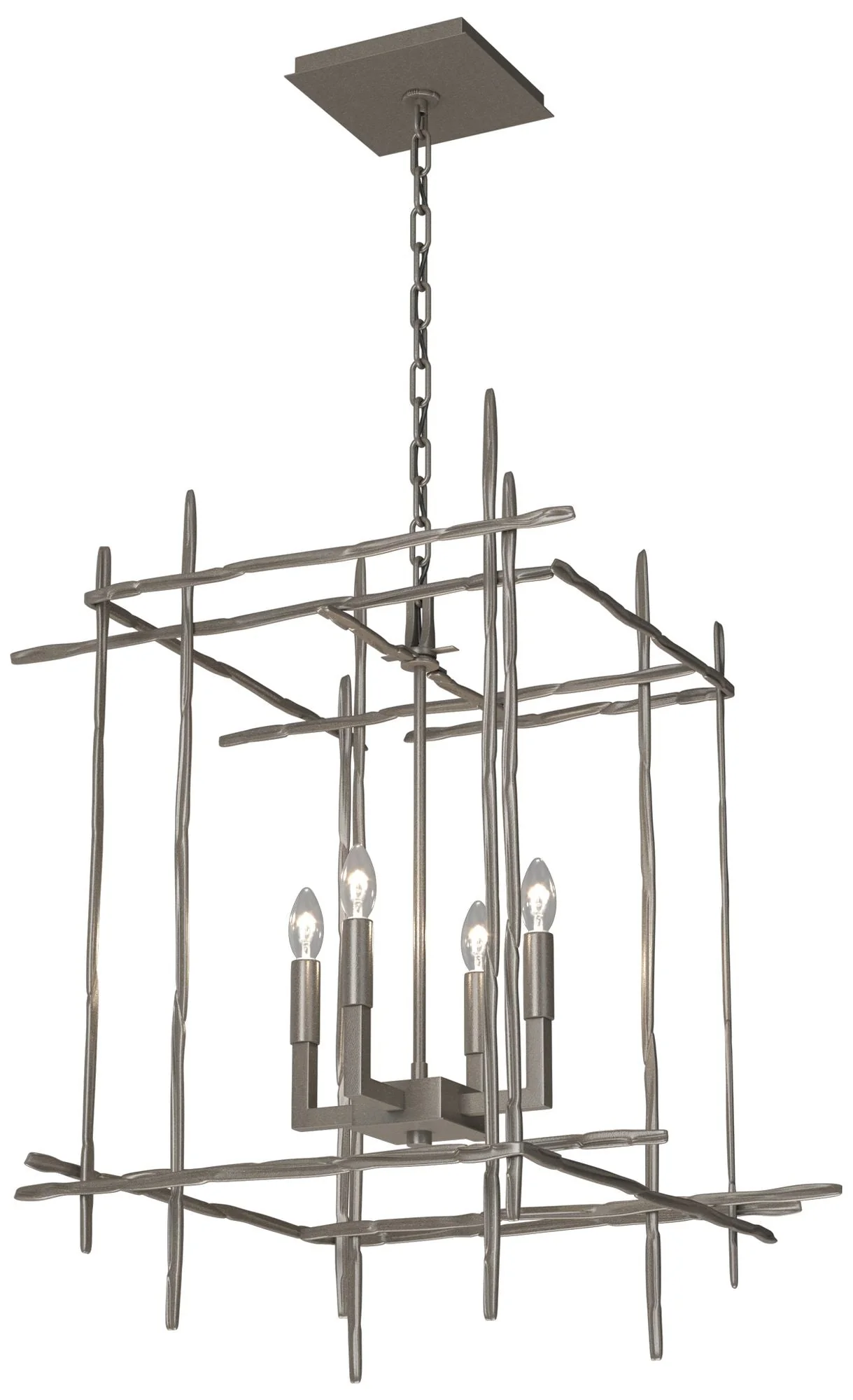 Tura 20" Wide 4-Light Dark Smoke Medium Chandelier - Image 1