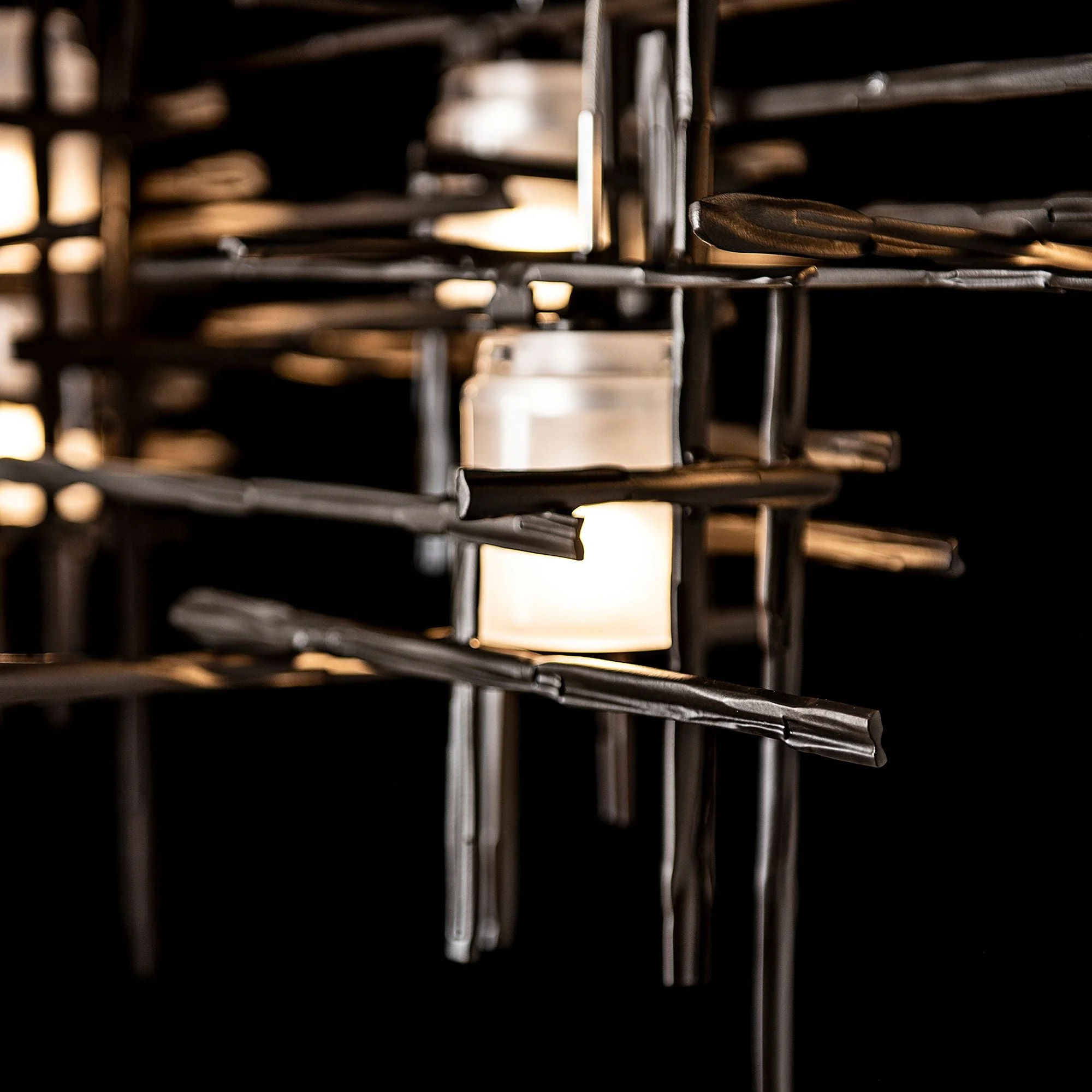 Tura 53 1/2" Wide Dark Smoke 7-Light Linear Chandelier - Image 3