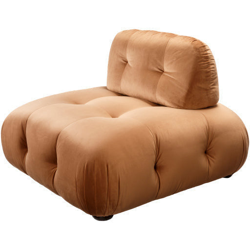 Surya Rouen Modern Brown Velvet Modular Chair - Image 2