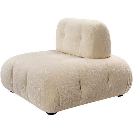 Surya Rouen Modern Tufted Cream Boucle Modular Chair - Image 2