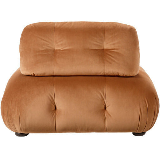 Surya Rouen Modern Brown Velvet Modular Chair - Image 3