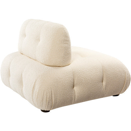 Surya Rouen Modern Tufted Cream Boucle Modular Chair - Image 3