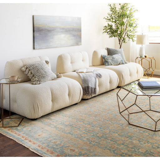 Surya Rouen Modern Tufted Cream Boucle Modular Chair - Image 1
