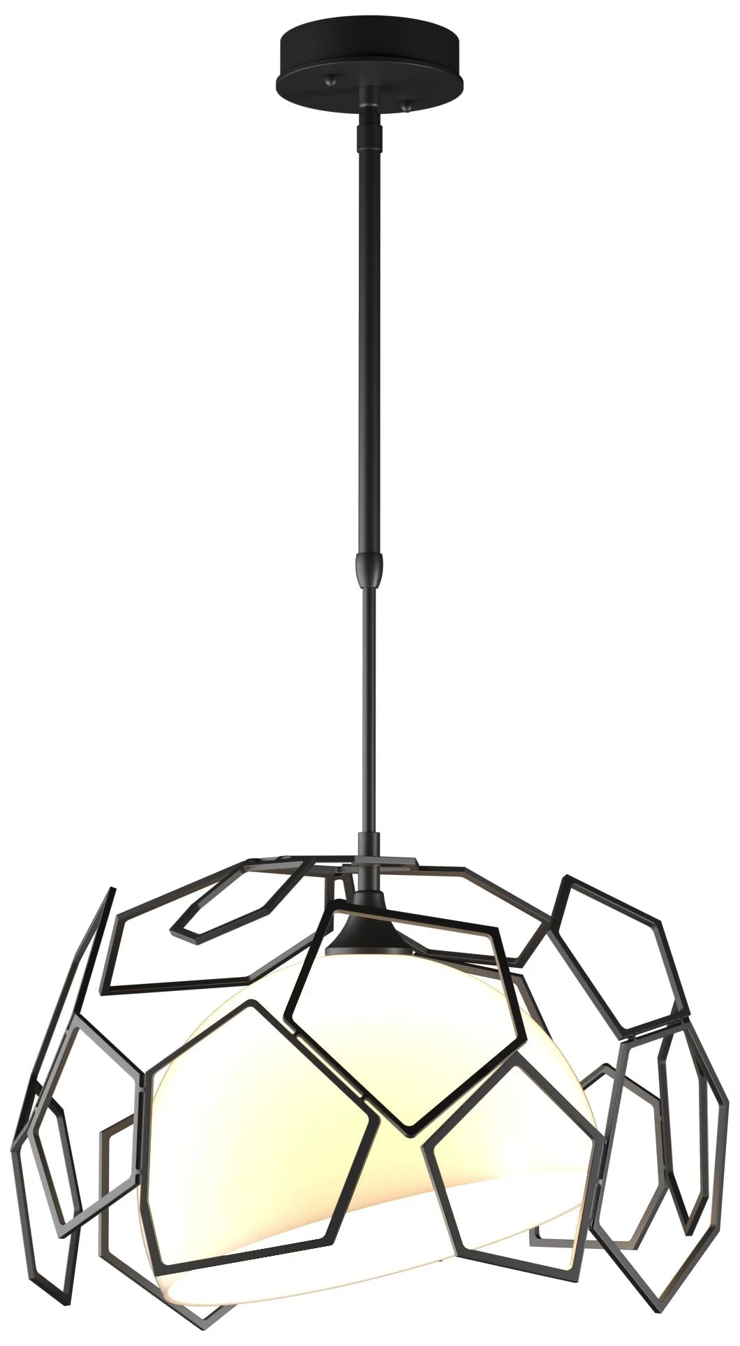 Umbra Coastal Black Outdoor Pendant With Opal Glass - Image 1