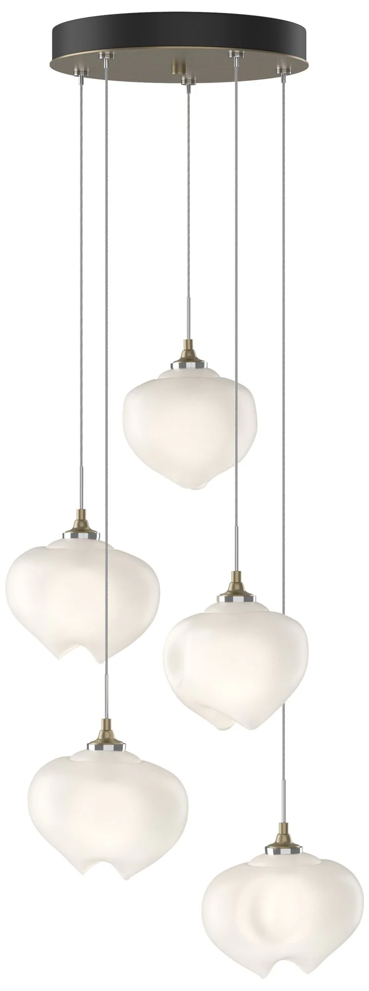 Ume 16.6" Wide 5-Light Soft Gold Standard Pendant With Frosted Glass S - Image 1