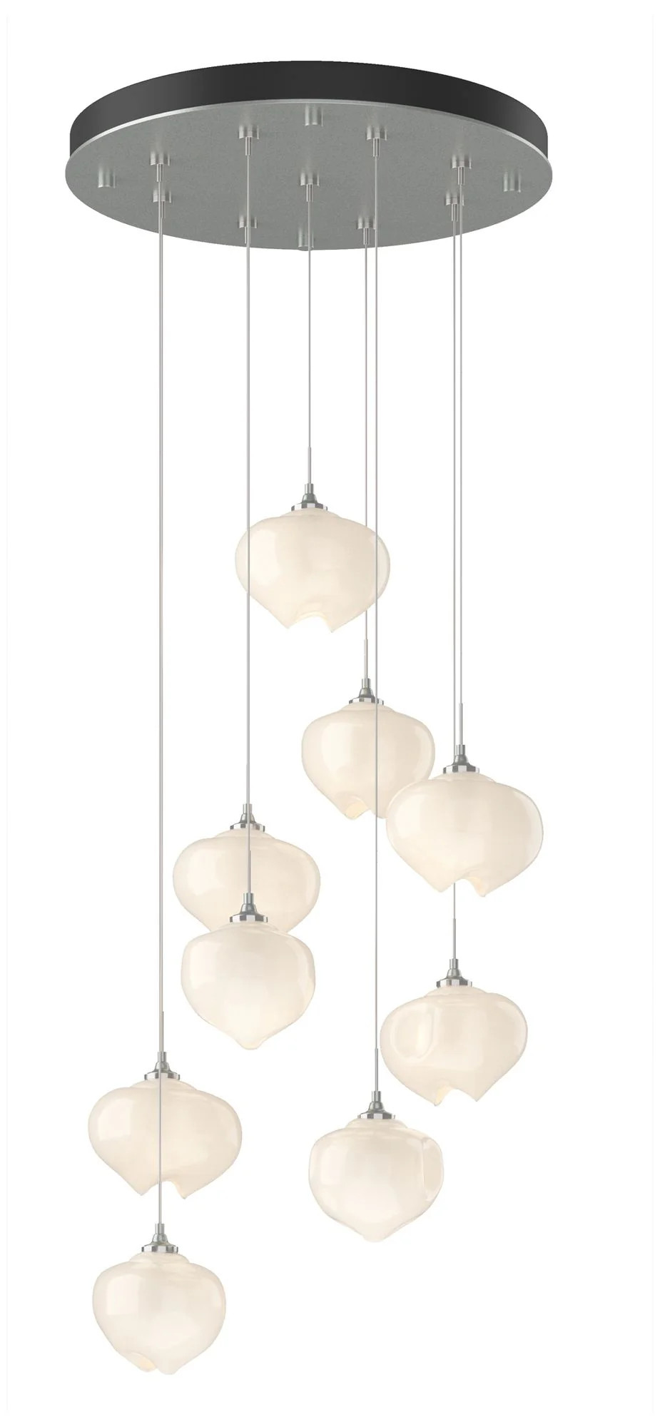 Ume 20.5"W 9-Light Round  Standard Pendant w/ Frosted Glass Shade - Image 1