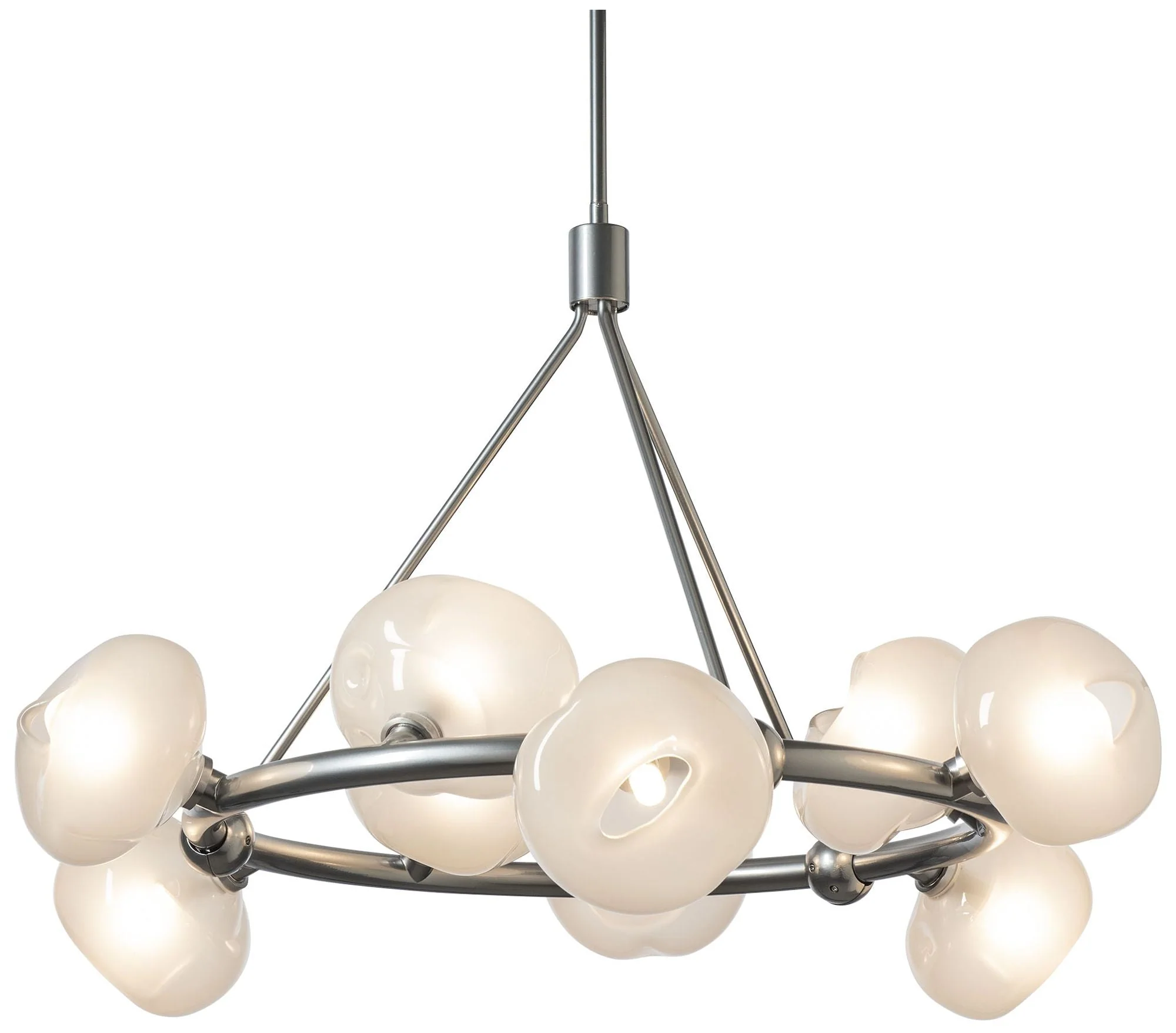 Ume 32" Wide 9-Light Sterling Ring Pendant - Image 1