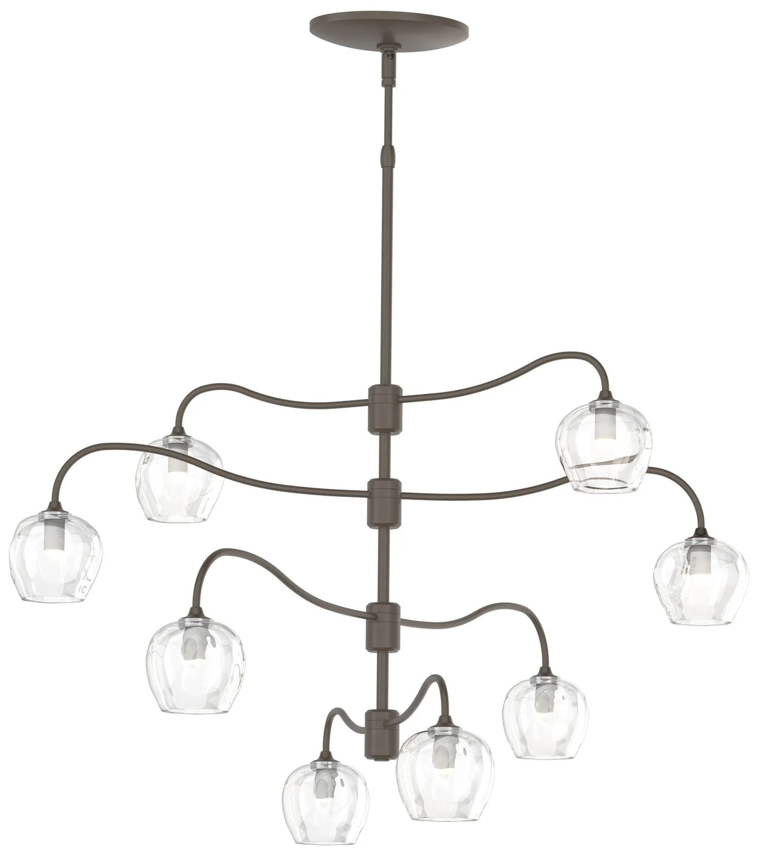 Ume 8-Light Pendant - Bronze - Thumbprint Clear - Image 1
