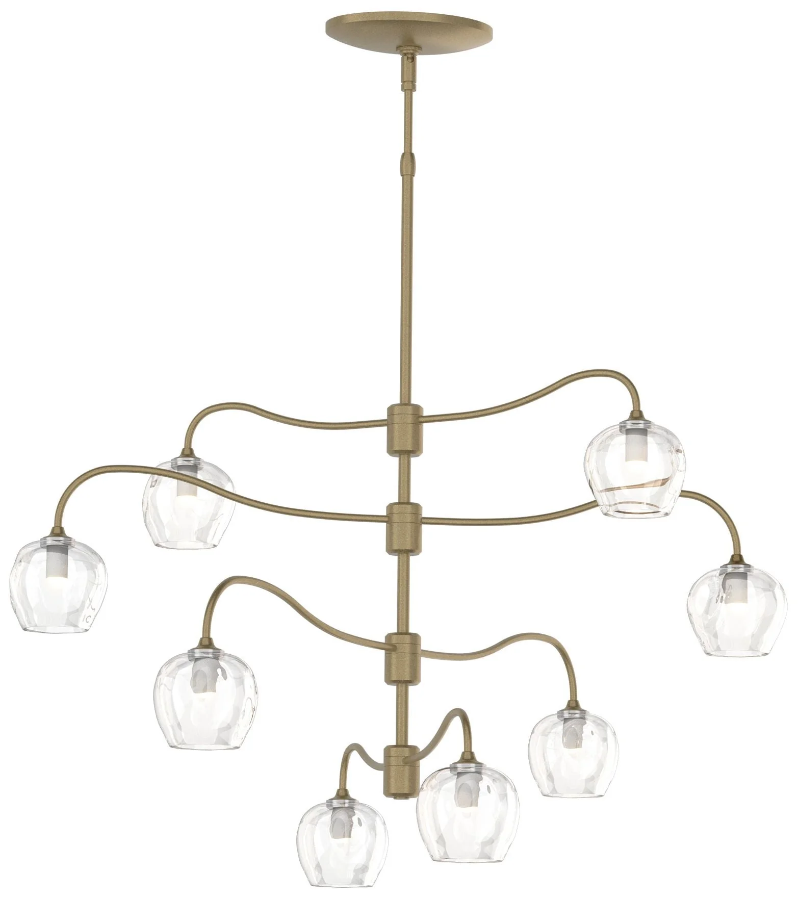 Ume 8-Light Pendant - Gold - Thumbprint Clear - Image 1