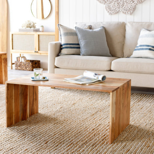 Surya Umaid Modern Natural Wood Coffee Table UMI-002 - Image 1