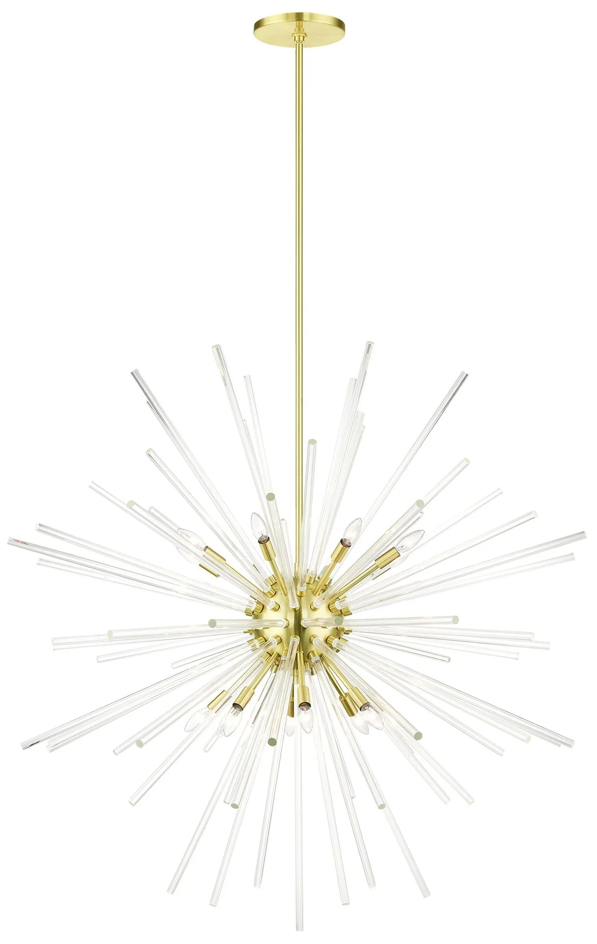 Utopia 16 Light Satin Brass Foyer Pendant Chandelier - Image 1