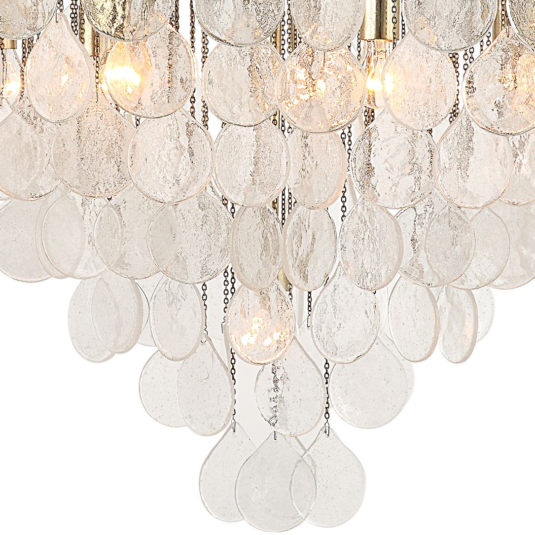 Uttermost Goccia 38" Wide Silver Leaf 8-Light Pendant - Image 3