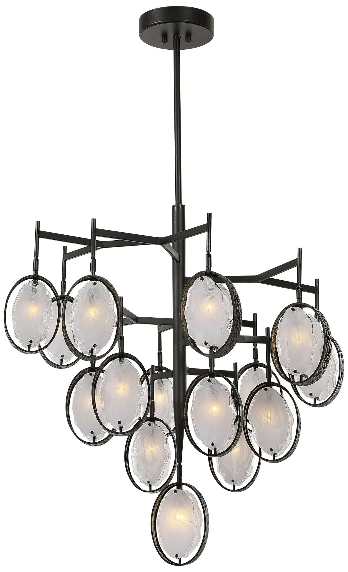 Uttermost Maxin 36 1/4" Dark Bronze 15-Light Rustic Modern Chandelier - Image 2