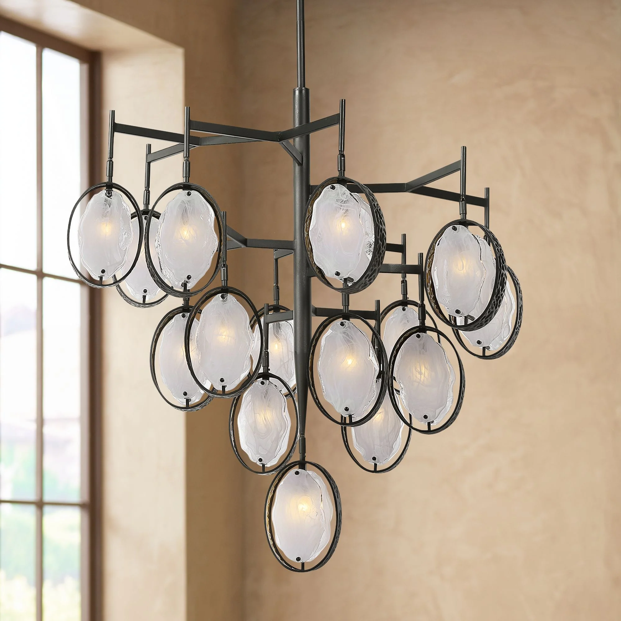 Uttermost Maxin 36 1/4" Dark Bronze 15-Light Rustic Modern Chandelier - Image 1