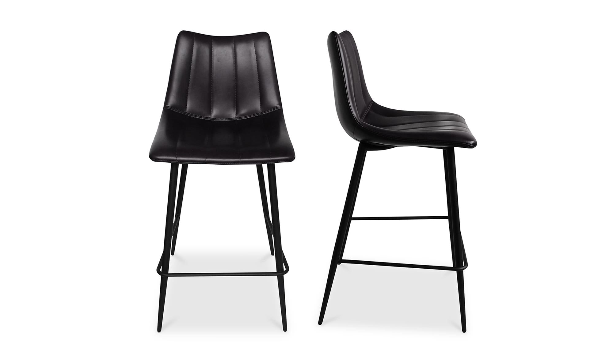 Moe’s Home Alibi Counter Stool Matte Black – Set Of Two