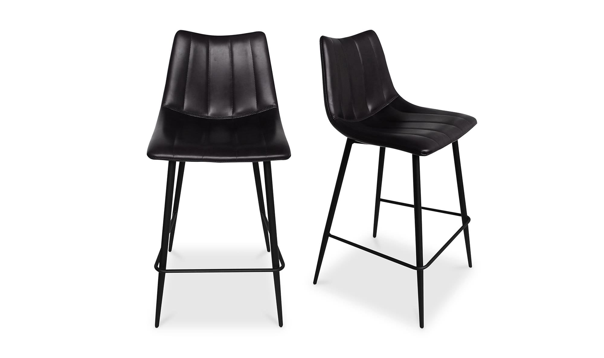 Moe's Home Alibi Counter Stool Matte Black - Set Of Two - Image 3
